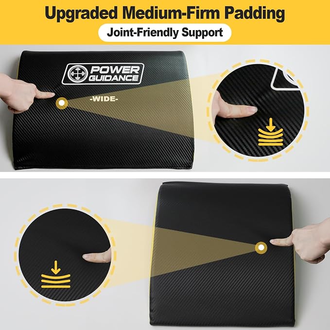 POWER GUIDANCE Ab Exercise Mat - Sit Up Pad - Abdominal & Core Trainer Mat for Full Range of Motion Ab Workouts