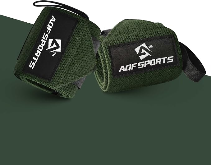 AQF Wrist Wraps for Weightlifting & Powerlifting, 18" USPA Approved (Pair)