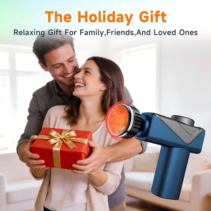 Massage Gun with Heat, Powerful Warming Massage, Home & Travel, | Massage Gun with Heat, Powerful Heated Massage, Quiet Portable Massager for Home& Travel, Lightweight Design