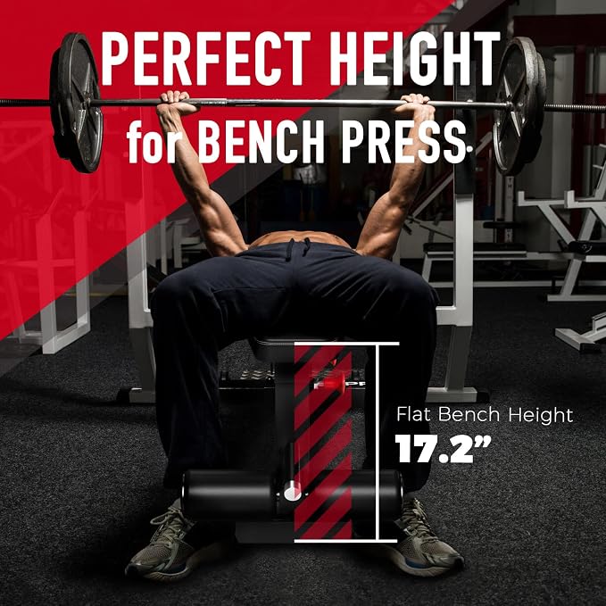 Adjustable Weight Bench, Commercial Grade 1200LB Workout Bench Press Set for Home Gym Strength Training Exercise, Incline Bench with 12+3 Adjustable Backrest&Seat Positions for Full Body Fitness