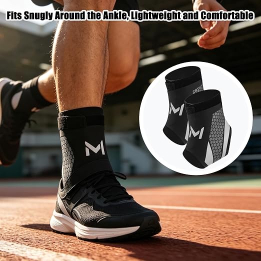 2pcs Ankle Brace for Men & Women, Ankle Brace Compression Support Stabilizer for Men Women, Adjustable Lace up Ankles Sock, Orthopedic Compression Sleeve for Plantar Fasciitis Relief,Tendonitis,Sprained