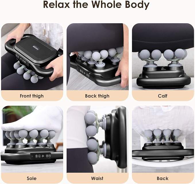 16 Head Massage Gun Set, Deep Tissue Percussion Massager, Black