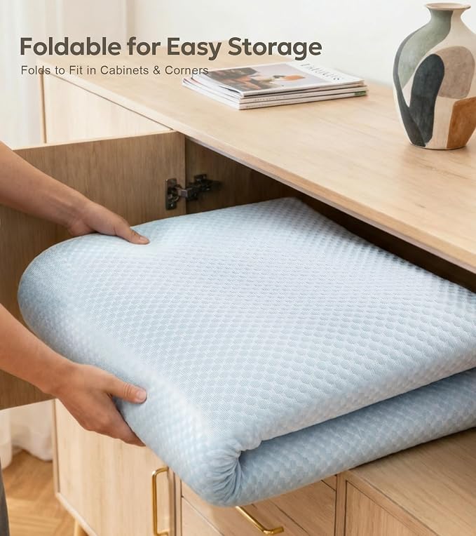 Mallify 1.3" Thick Cooling Baby Play Mat, 50''x50'' Playpen Mat with Removable & Washable Cover, Soft Crawling Playmat for Foor, Non-Slip Backing for Kid, Toddlers and Infants