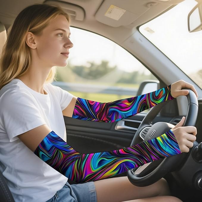 Marble Sports Compression Arm Sleeves for Men & Women - Youth Arm Sleeve Baseball Volleyball Sleeves & Basketball Sleeve