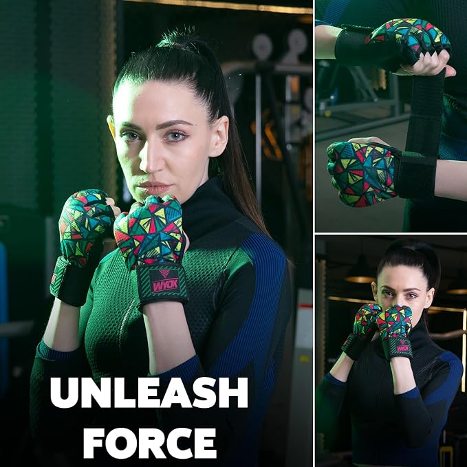 WYOX Neoprene Gel Boxing Hand Wraps Inner Gloves for Men & Women β 80cm/31in Quick Wrist Strap, Padded Knuckle Protection, Fingerless MMA Muay Thai Kickboxing Wraps for Training & Martial Arts