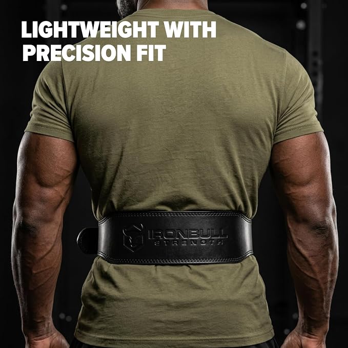 7mm Leather Weight Lifting Belt (IPF Approved) – 4” to 2” Tapered Weightlifting Belt for Powerlifting, Olympic Lifting, Gym & Workout – Back Support Belt for Men & Women