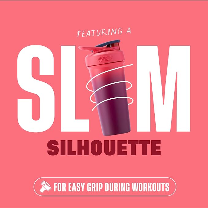 BlenderBottle Strada Sleek - Stainless Steel - 25-oz. - Sangria Ombre