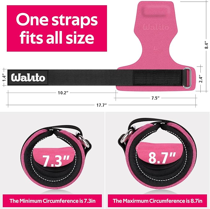 Weight Lifting Wrist Strap,Double Layer Leather Wrist Wraps with Neoprene Padding for Weightlifting & Deadlifts – Adjustable Gym Straps for Men & Women