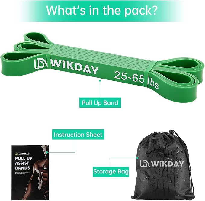 WIKDAY Resistance Bands for Working Out, Exercise Bands, Workout Bands, Pull Up Assistance Bands for Body Stretching Training Physical Therapy Muscle Training for Men & Women