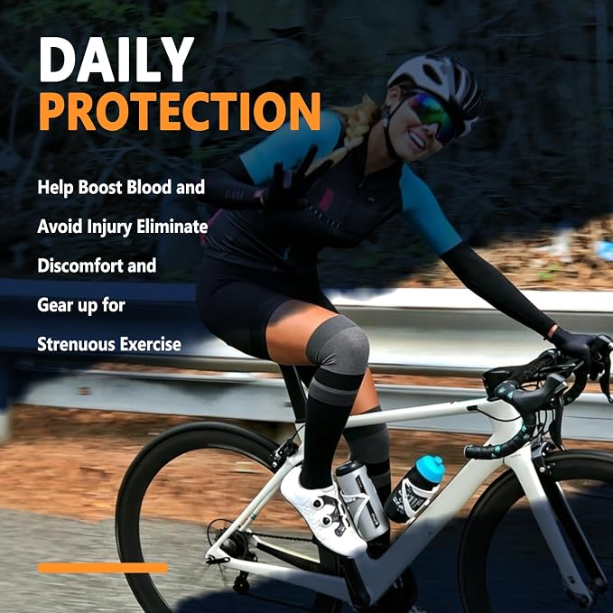 CTHH Calf Compression Sleeve for Men & Women Footless Compression Socks | 3 Pairs Graduated Compression Leg Sleeve Support for Shin Splints Pain Relief Running Flying Cycling Fitness Nurse