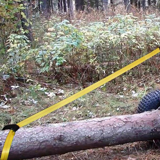 Lift Sling Straps 10'x2 15,000 Pound Capacity 2-Pack Heavy Duty Lifting Slings Web Sling Tree Saver Recovery Strap Web Sling Winch Strap Yellow