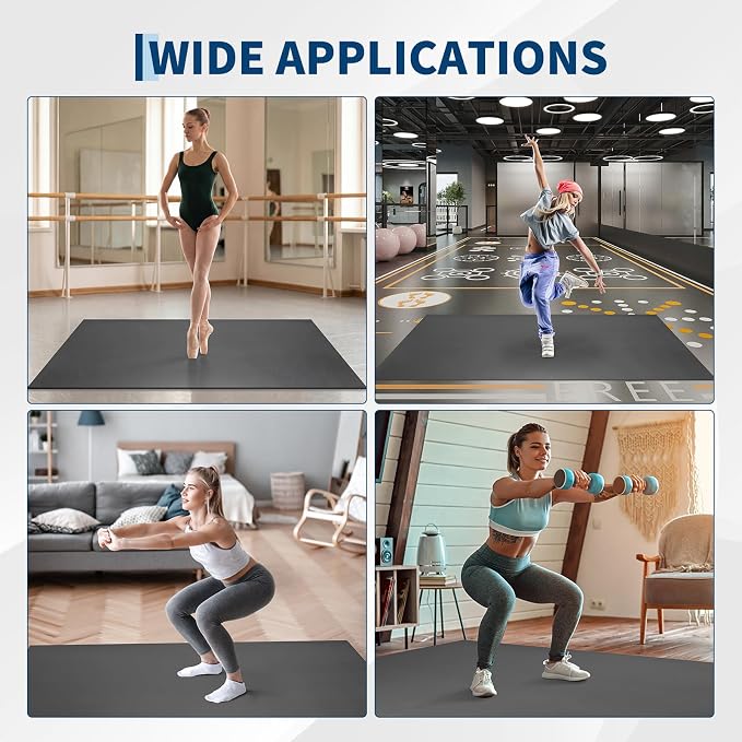 6 x 4 ft Dance Floor,Portable Dance Floor Mat,PVC Non-Slip Exercise Flooring for Ballet Jazz & Pop for Home and Gym