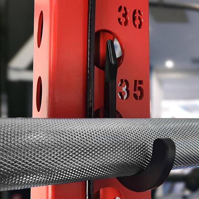 8PSC Squat Rack Accessories Hook Holder,Power Rack Attachments Hooks,DIY Storage Hook for Resistance Bands Barbell Collars and Gym Accessories (Black)