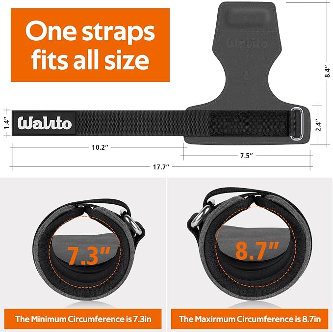 Weight Lifting Wrist Strap,Double Layer Leather Wrist Wraps with Neoprene Padding for Weightlifting & Deadlifts – Adjustable Gym Straps for Men & Women