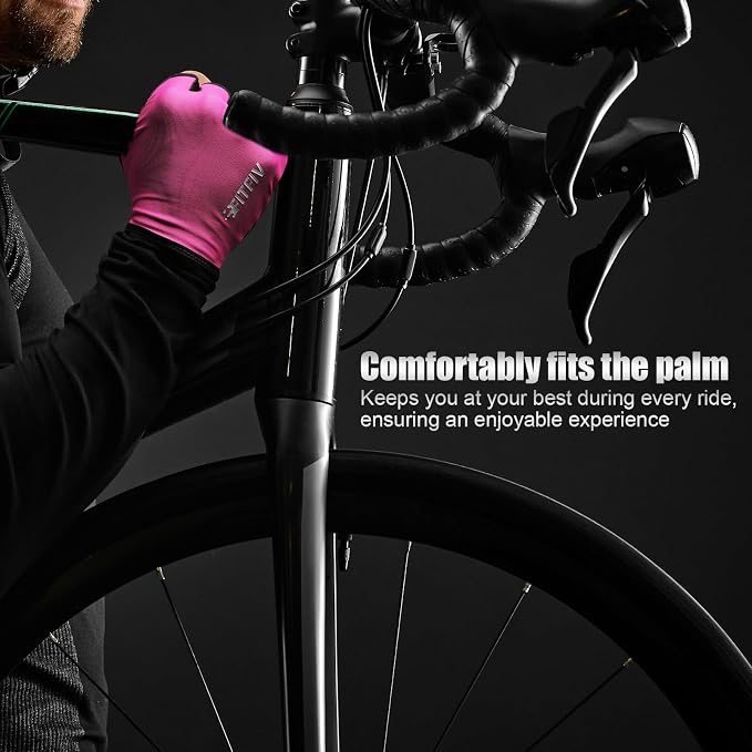 Cycling Gloves for Men Women, Half-Finger for Bike, Gym, Weight Lifting, Workout, Riding, Outdoor Sports