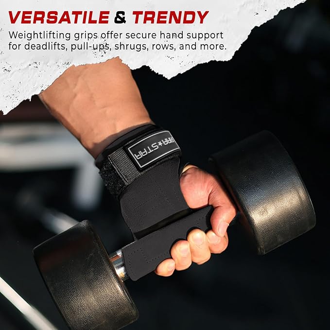 Weight Lifting Wrist Straps for Maximum Grip Support,Lifting Strap for Weightlifting, Gym Grips Hook for Deadlifts, Powerlifting, Heavy Shrug Women/Men
