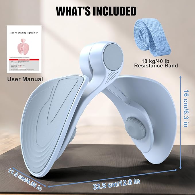 Pelvic Floor Exercise Devices 35lb Resistance Kegel Thigh Trainer with Band | Pelvic Floor Muscle Training, Inner Thigh Exerciser, Postpartum Recovery Support for Women, Suitable for Women and Men