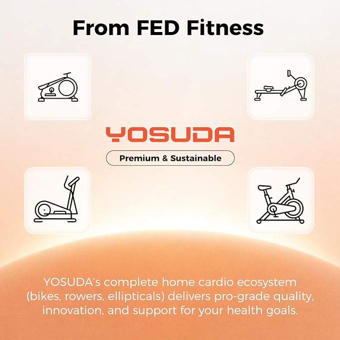 YOSUDA Exercise Bike, Brake Pad Stationary Bike for Home with Exclusive App, Magnetic Indoor Cycling Bike with 300 lb Weight Capacity, Low Noise, Tablet Holder and Fitness Courses for Weight Loss