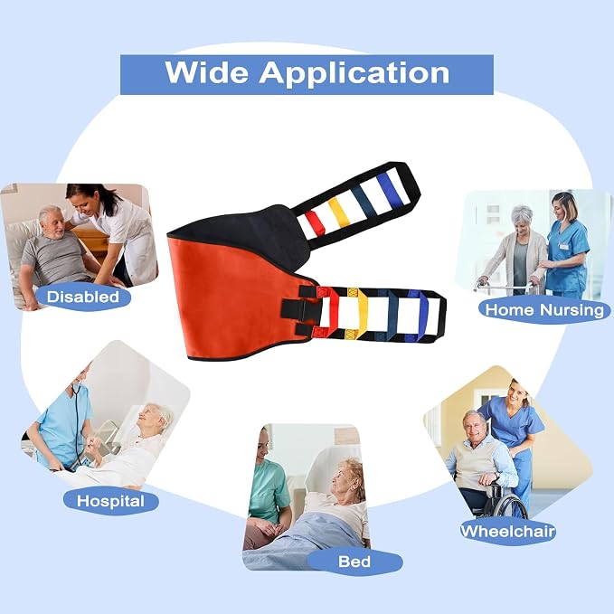 Transfer Sling, Transfer Belt for Elderly, Gait Belts for Seniors | Heavy Duty Patient Lift Belt,Mobility Standing&Lifting Aid for Disabled,Elderly,Injured-Safely Move from Bed and Wheelchair