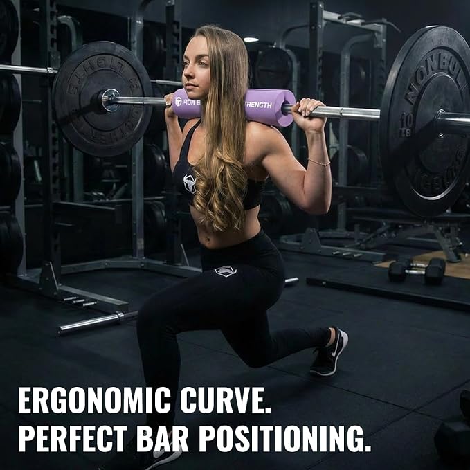 Advanced Squat Pad - Barbell Pad for Hip Thrusts, Squats & Lunges - Neck & Shoulder Squat Bar Pad Cushion Support Foam for Extra Comfort