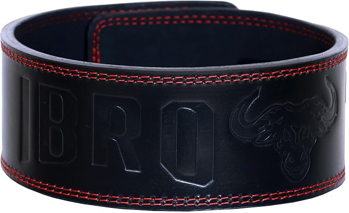 IBRO Powerlifting Lever Gym Belt – Power 8MM, 10MM or 13MM Extreme Heavy Duty Genuine Leather Belts - Squats Deadlifts Bodybuilding Weight Lifting IPF Power Lifting Strongman for Men