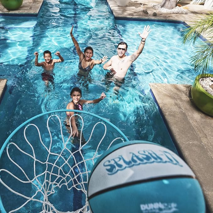 DUNNRITE Products 9" Diameter Regulation Aqua B110 Pool and Lake Water Basketball, Waterproof