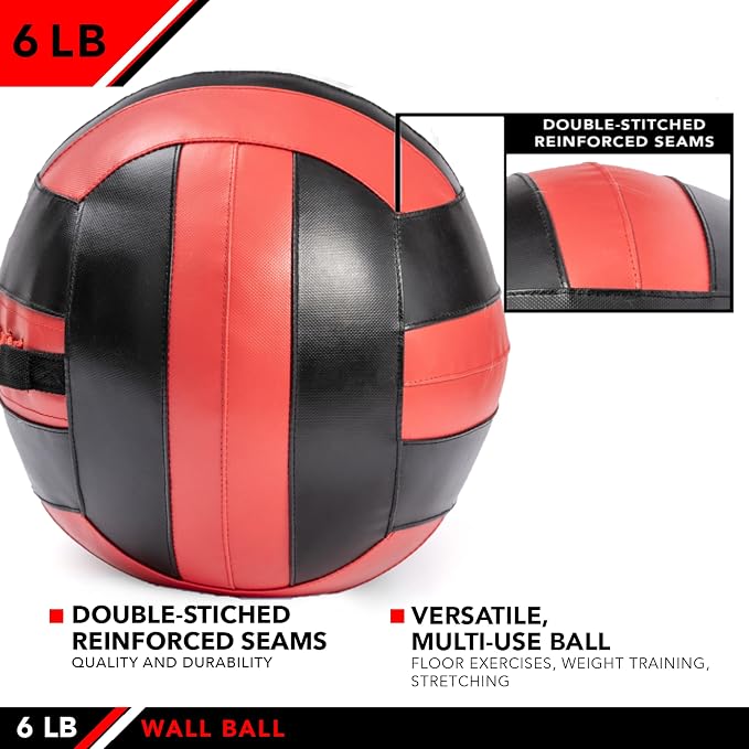JFit Wall Ball – Premium Soft Weighted Exercise Ball for Strength, Conditioning, Gym & Home Workouts, 4-30 LB