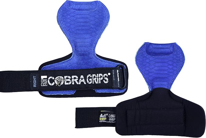 Cobra Grips Weight Lifting Gloves with Adjustable Neoprene Padded Wrist Wraps - Heavy Duty Alternative to Power Lifting Hooks for Deadlifts