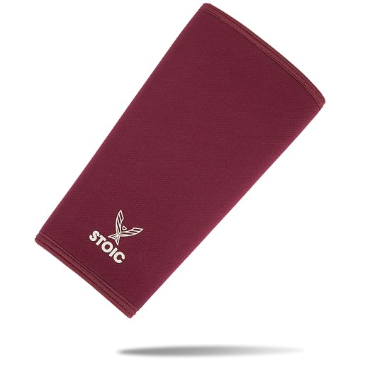 Stoic 7mm Neoprene Knee Sleeves for Men & Women - Maroon, XX-Large