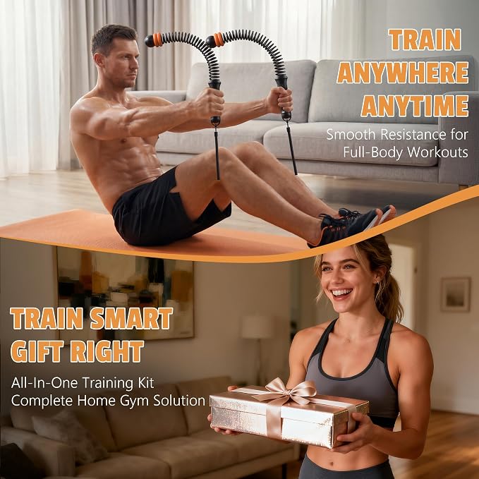 Portable Weighted Cordless Battle Ropes for Men & Women, Black | Adjustable Weights, Home Gym, Low-Noise Exercise Rope, Low-Impact Workout, Strength & HIIT