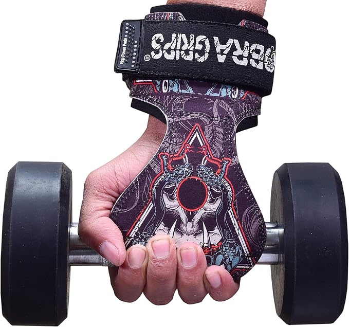 Cobra Grips Weight Lifting Gloves with Adjustable Neoprene Padded Wrist Wraps - Heavy Duty Alternative to Power Lifting Hooks for Deadlifts