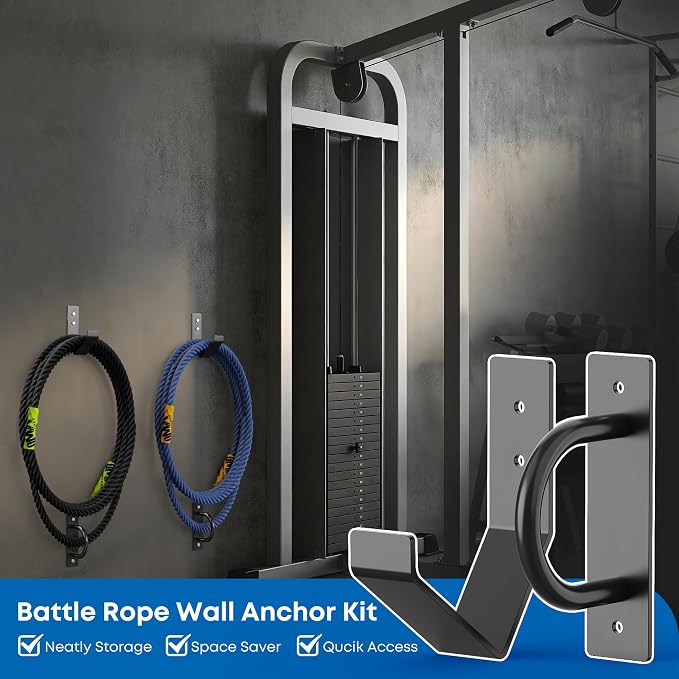 Battle Rope Wall Mount Kit, Black