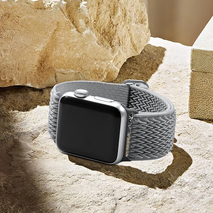 Lerobo Stretchy Nylon Solo Loop Band, Compatible with Apple Watch Series 11 10 9 8 7 6 5 4 3 SE3/2/1 Ultra3/2/1, Adjustable Strap for iwatch Band 44mm 45mm 46mm 49mm 42mm 40mm 41mm 38mm for Women Men
