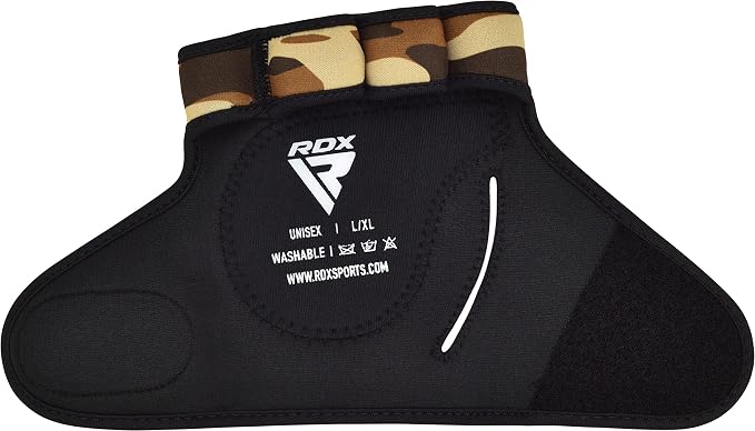 RDX Weight Lifting Gloves Grips, Gym Fitness Workout, Anti Slip Ventilated Open Back Gripper, Strength Training HIIT Exercise Deadlift, Men Women Cycling Rowing Climbing Hanging Pull Ups Gymnastics
