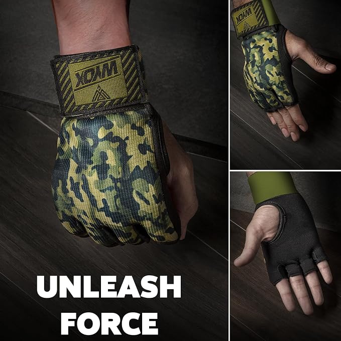 WYOX Neoprene Gel Boxing Hand Wraps Inner Gloves for Men & Women β 80cm/31in Quick Wrist Strap, Padded Knuckle Protection, Fingerless MMA Muay Thai Kickboxing Wraps for Training & Martial Arts