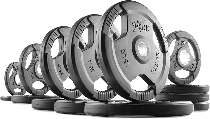 XMark TRI-GRIP Olympic Barbell Sets With The CROWBAR 7' Olympic Bar