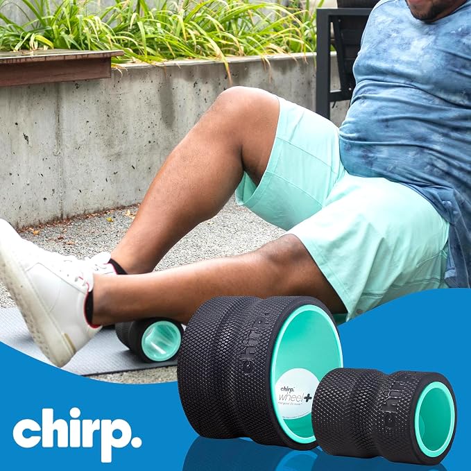 Chirp Wheel+ Foam Roller 2-Pack, Back & Neck Pain Relief, Mint | Back Roller Wheel Set, Foam Roller for Back Pain, Deep Tissue Relief, 4/6 in, Neck and Muscle Recovery