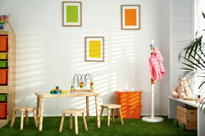 Sorbus Grass Foam Floor Tiles - 24 Interlocking Mats of 24"X24” Total of 96 Sq Ft for Kids Outdoor Toys, Playroom, Deck, Patio, Basement Home Gym - Artificial Carpet Grass Turf Indoor Outdoor Flooring