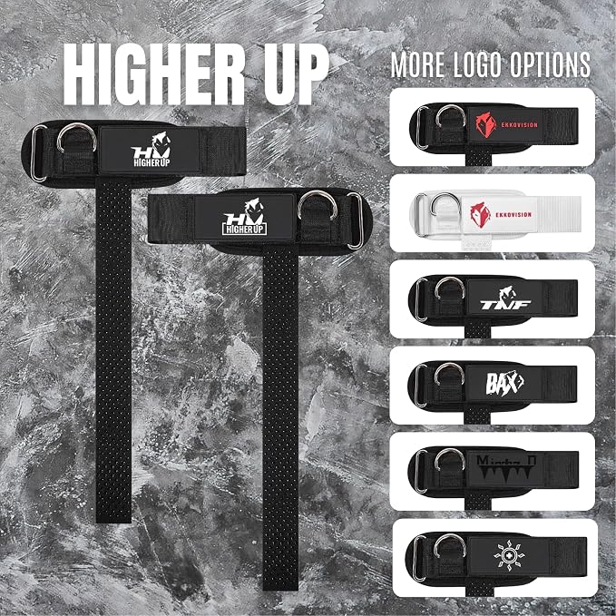 Ekkovision EKKO Weight Lifting Straps With Cuffed D Ring, Wrist Support for Men, Heavy Duty Thick Comfortable Lifting Straps, Secure Fit, Enhanced Grip, Straps for Weightlifting & Gym Training
