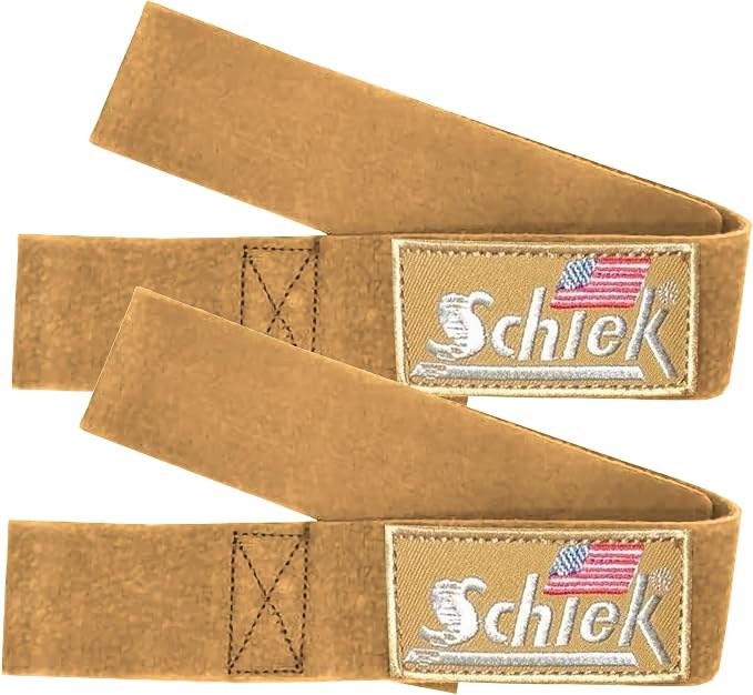 Schiek Sports Model 1000LLS Leather Weight Lifting Straps