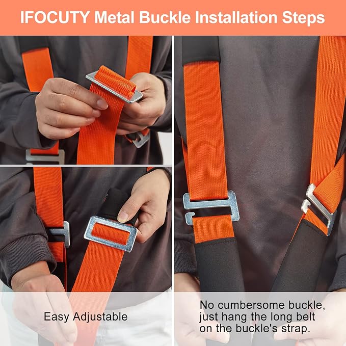 Moving Straps,2-Person Lifting & Moving System Adjustable Shoulder Lifting | Lift,Carry,Secure Furniture for Move,Appliances,Mattresses,Heavy Objects up to 800lbs,Safely and Easily Like a Pro,Orange