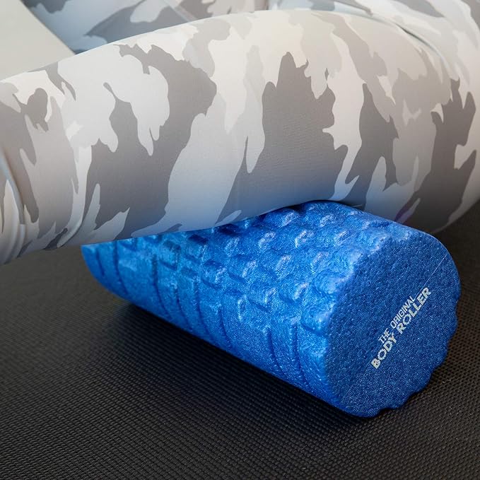 The Original Body Roller - High Density Foam Roller Massager for Deep Tissue Massage of The Back and Leg Muscles - Self Myofascial Release of Painful Trigger Point Muscle Adhesions - 13" Blue