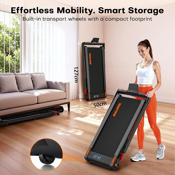 Treadmill with Speaker, 6-in-1 7.5MPH Foldable Treadmill for Home with App Compatible, Walking Pad with 10% Incline, LED Display, 3.0HP Brushless Drive, 350 LB Weight Capacity, 12 HIIT Programs