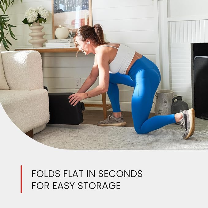 Finer Form Gym Quality Foldable Flat Bench for Multi-Purpose Weight Training and Ab Exercises - Free PDF Workout Chart Included