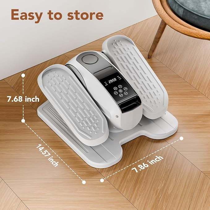 Under Desk Elliptical Exercise Machine, Elliptical Leg Exerciser as Seen on TV, 12 Speeds Leg Exerciser While Sitting for Seniors, Electric Seated Foot Pedal Exerciser for Home Gift for Women
