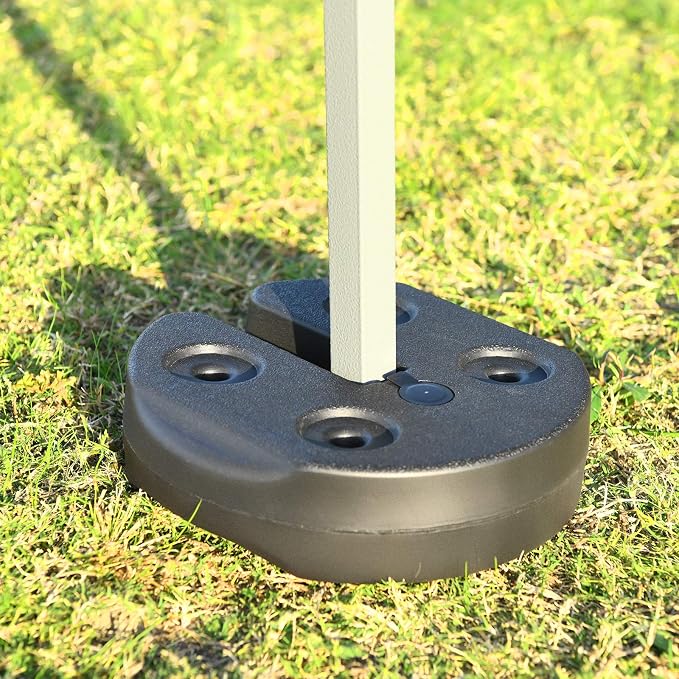 Tangkula Set of 6 Canopy Weights, 30lbs Weight Plate Kit with No-Pinch Design for Easy Installation and Removal, Water & Sand Filled Tent Weights for Legs, Ideal for Tents, Canopies, Umbrellas