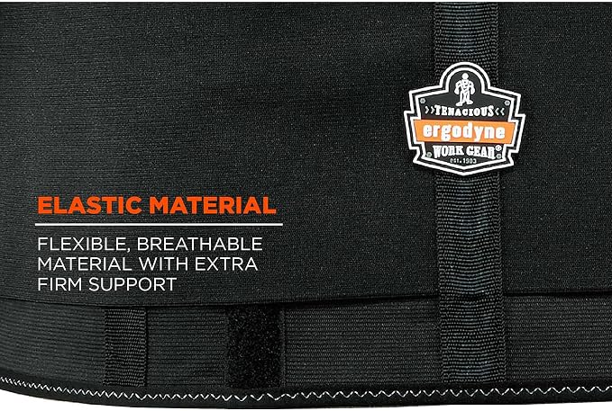 Ergodyne ProFlex 1650 Back Support Belt, 7.5" Elastic, Adjustable, Removeable Straps (Pack of 2)
