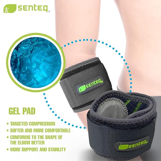 Tennis Elbow Brace Support Strap for Tendonitis and Forearm Pain Relief Band Compression Arm Sleeves Strap