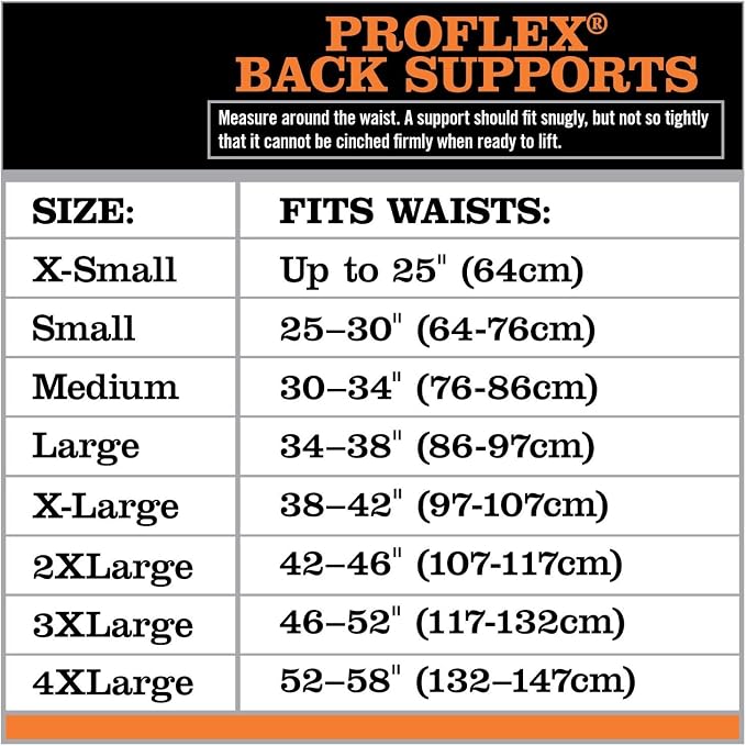 Ergodyne ProFlex 1650 Back Support Belt, 7.5" Elastic, Adjustable, Removeable Straps