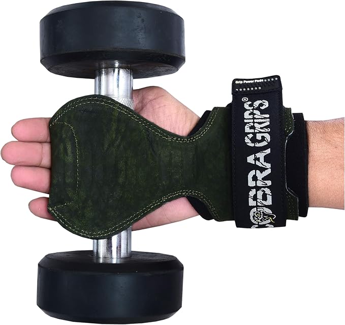 Cobra Grips Weight Lifting Gloves with Adjustable Neoprene Padded Wrist Wraps - Heavy Duty Alternative to Power Lifting Hooks for Deadlifts
